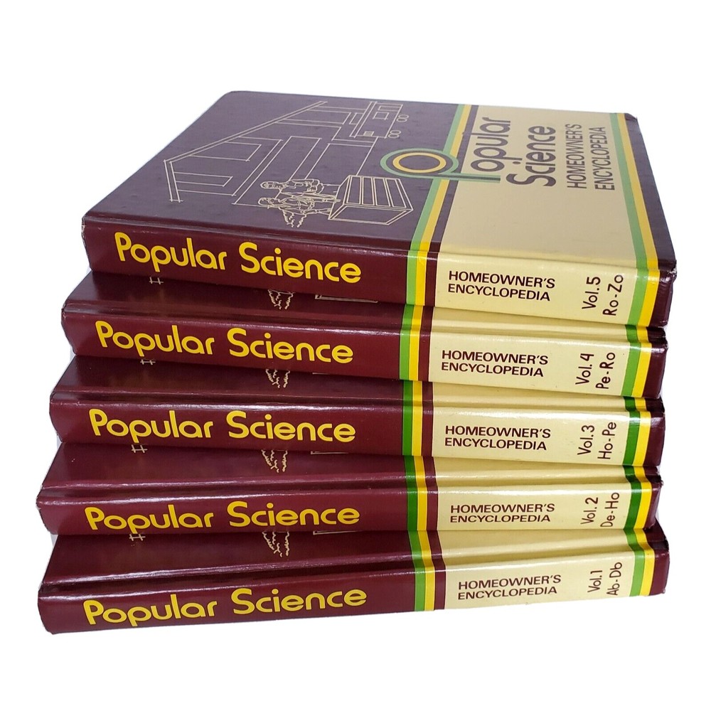 POPULAR SCIENCE Homeowner's Encyclopedia Book Set Vol. 1-5, Retro 1974 Home DIY